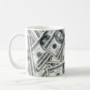 Twenty Dollar Bill Money Pattern Coffee Mug