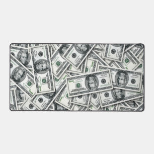 Twenty Dollar Bill Money Pattern Desk Mat