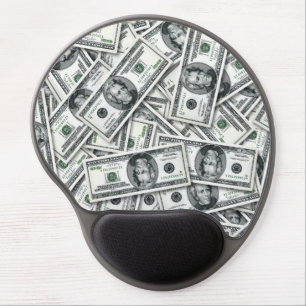 Twenty Dollar Bill Money Pattern Gel Mouse Pad