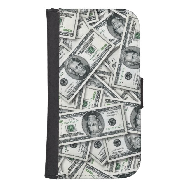 Twenty Dollar Bill Money Pattern Samsung Galaxy Wallet Case (Front)
