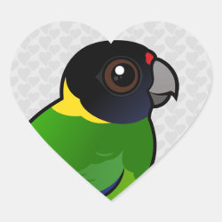 Customizable Twenty-eight Parrot Heart Sticker