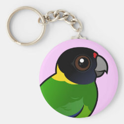 Customizable Twenty-eight Parrot Basic Button Keychain