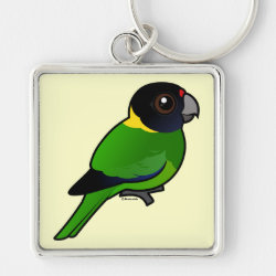 Customizable Twenty-eight Parrot Premium Square Keychain