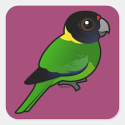 Customizable Twenty-eight Parrot Square Sticker