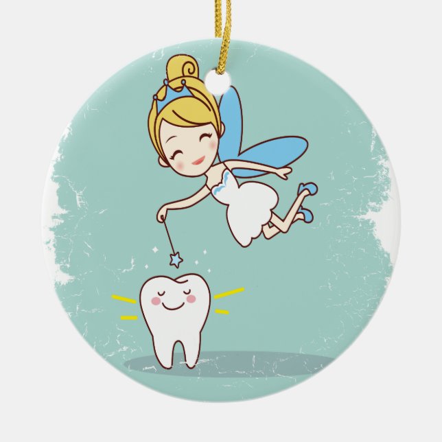 Twenty-eighth February - Tooth Fairy Day Ceramic Ornament (Front)