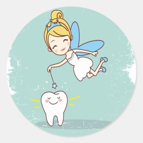 Twenty_eighth February _ Tooth Fairy Day Classic Round Sticker
