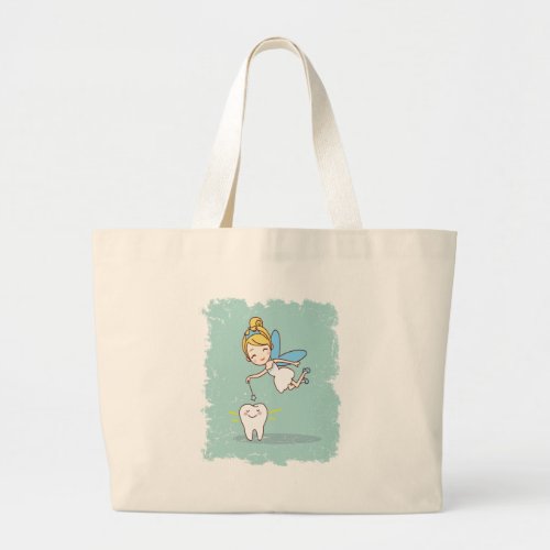 Twenty_eighth February _ Tooth Fairy Day Large Tote Bag