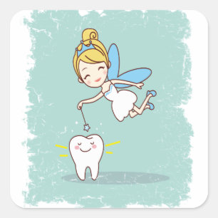 Twenty-eighth February - Tooth Fairy Day Square Sticker