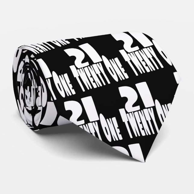 Twenty First Birthday Neck Tie (Rolled)