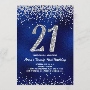 Twenty-First Birthday Sparkle Invitations