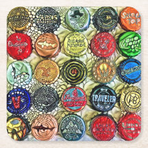 Twenty-Five Bottle Caps Coaster