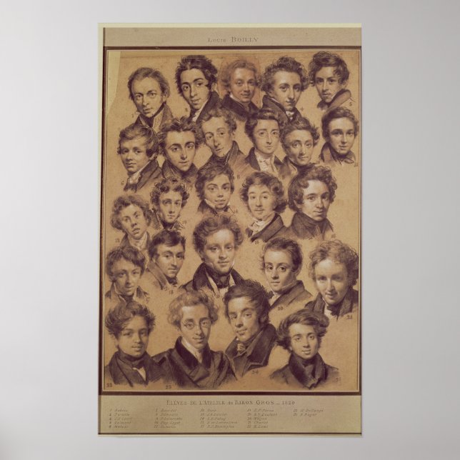Twenty Five Pupils from the Studio of Antoine Poster (Front)