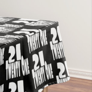Twenty One 21st Birthday Tablecloth