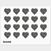 Twenty One Birthday Heart Sticker (Sheet)