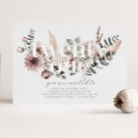 Twenty One Florals - 21st Birthday - Silver Foil Invitation<br><div class="desc">Modern watercolour florals and boho leaves with the word 'twenty one' in real silver foil. Perfect for your Birthday party!</div>