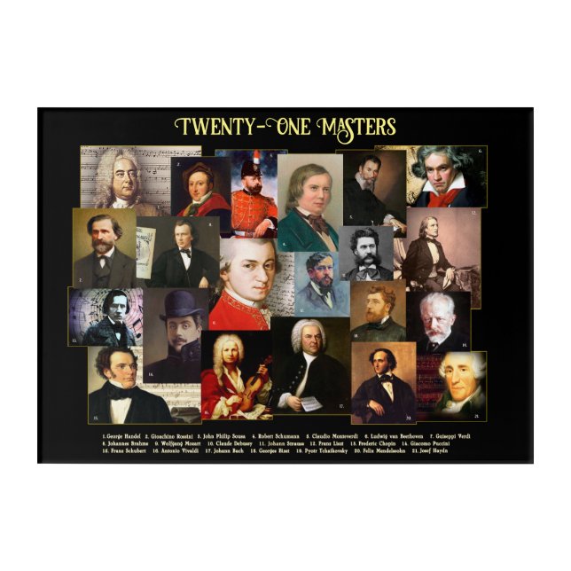 Twenty-One Masters Acrylic Print (Front)