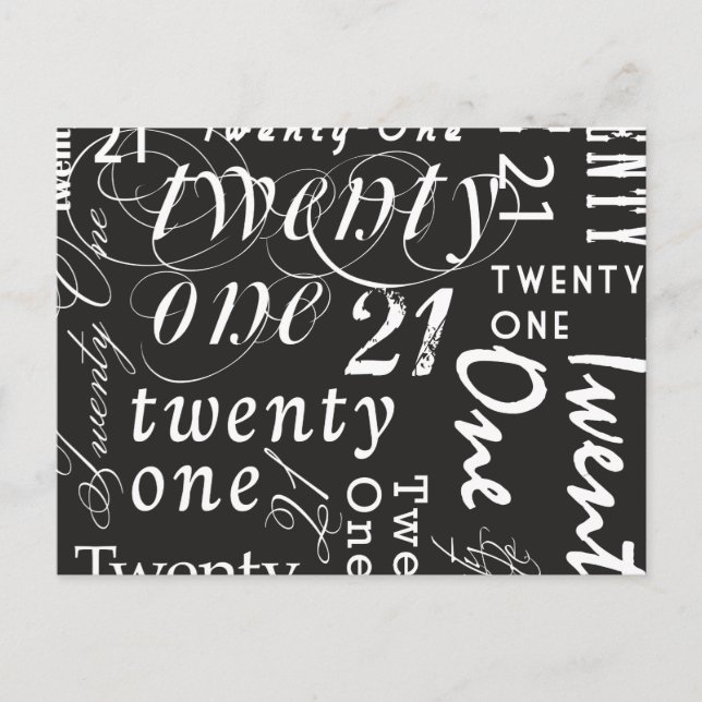 Twenty One Postcard (Front)