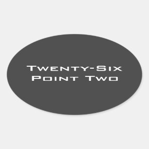 Twenty-Six Point Two (26.2) Marathon Oval Sticker