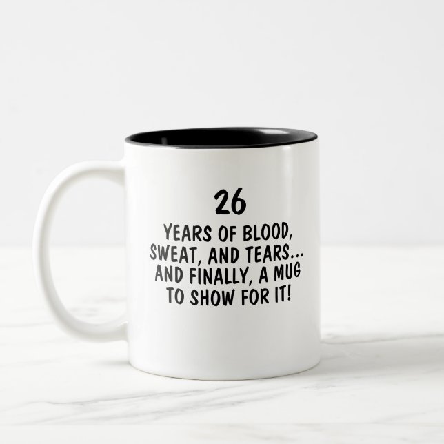 Twenty Sixth Work, 26 Years Work Service Gift Two-Tone Coffee Mug (Left)