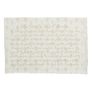 Twenty Third Psalm Calligraphy Standard Size Pillow Case