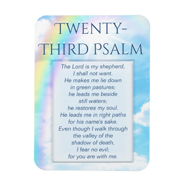 Twenty Third Psalm Magnet (Vertical)