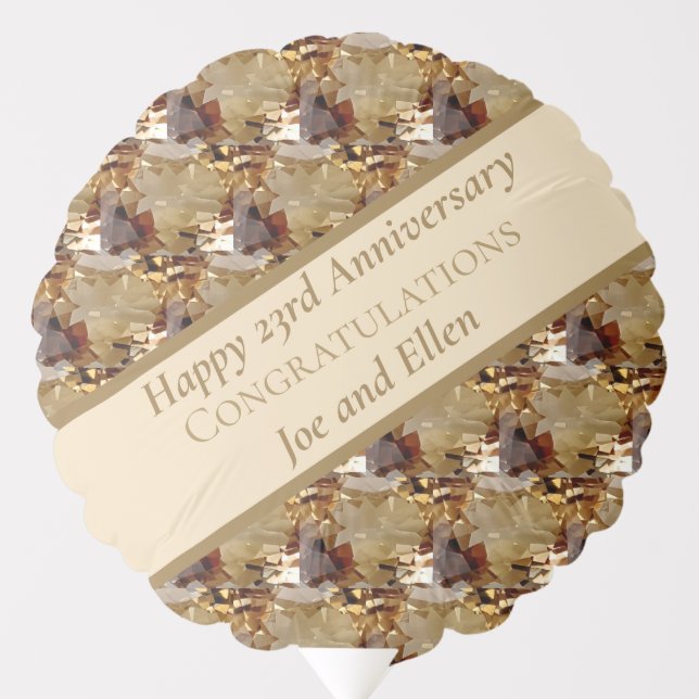 Twenty Third Wedding Anniversary, Topaz,   Balloon (Front)