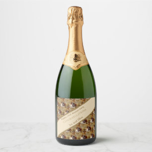 Twenty Third Wedding Anniversary, Topaz,  Sparkling Wine Label