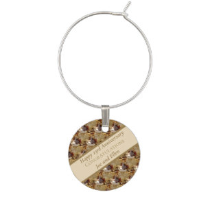 Twenty Third Wedding Anniversary, Topaz, Wine Charm