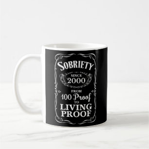 Twenty Three Years Sober 23 Aa Proof Since 2000 Coffee Mug