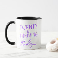 TWENTY & THRIVING 20th Birthday Funny Personalized