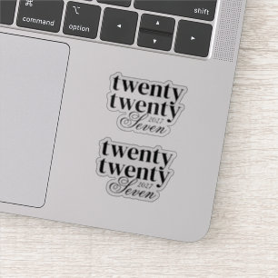 Twenty Twenty Seven Class of 2027 Custom Vinyl Sticker