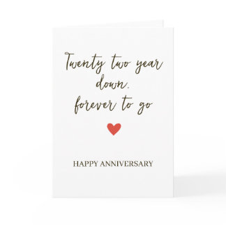 Twenty Two Years Down / Forever to Go Card