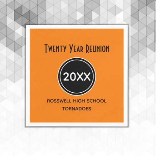 Twenty year Class Reunion  paper  Napkins