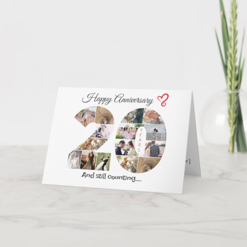 Twenty Year Wedding Anniversary Photo Card