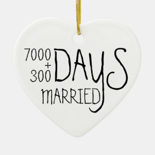 Twenty Years Married Together Ceramic Ornament
