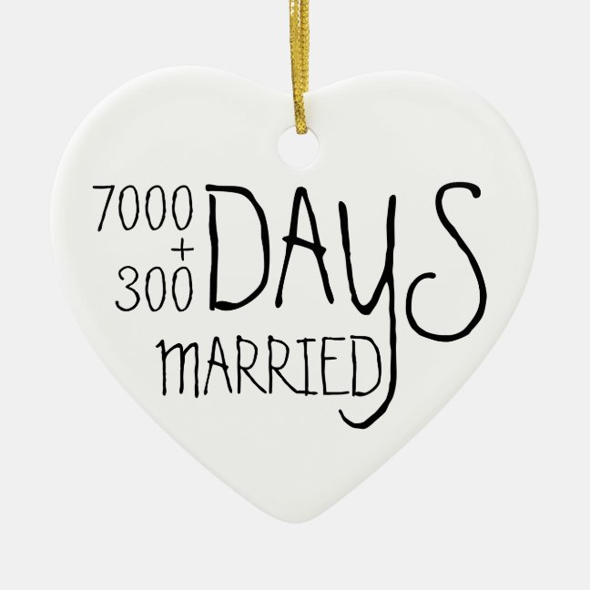 Twenty Years Married Together Ceramic Ornament