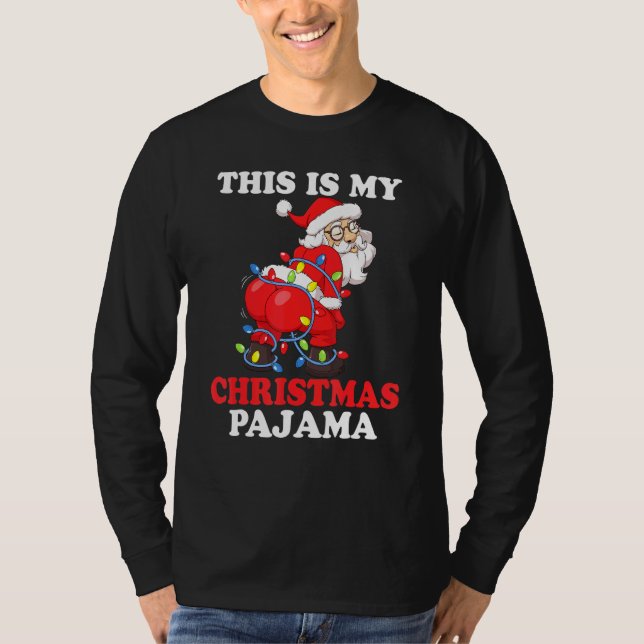 Twerking Santa Claus Garland This Is My Christmas  T-Shirt (Front)