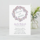 Twice as Nice | Twins Boho Wreath Baby Shower Invitation (Standing Front)