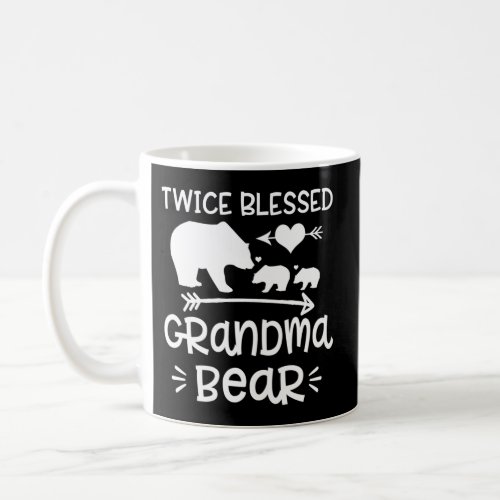 Twice Blessed Grandma Bear Grandmas With Two Grand Coffee Mug