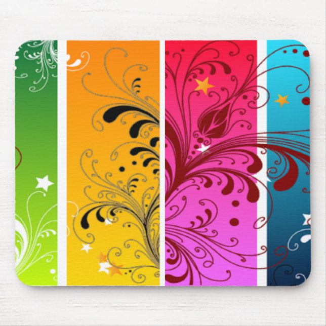 twice floraled mouse pad (Front)