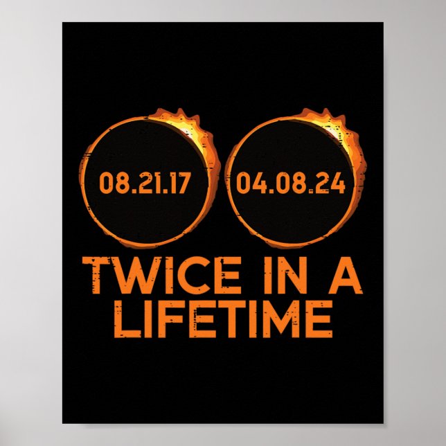 Twice In A Lifetime Solar Eclipse 2024 Totality Ap Poster (Front)