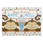 Twice the Fun BOYS Card (Front Horizontal)