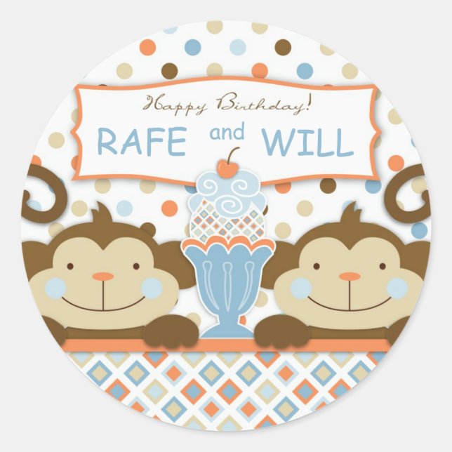 Twice the Fun BOYS Sticker (Front)