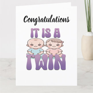 Twice The Joy, Twice The Love Thank You Card