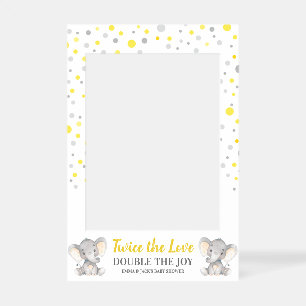 Twice the Love Twin Baby Shower Photo Booth Selfie Frame