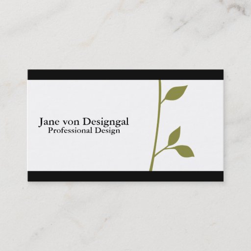 Customizable Twig and Leaf Business Cards
