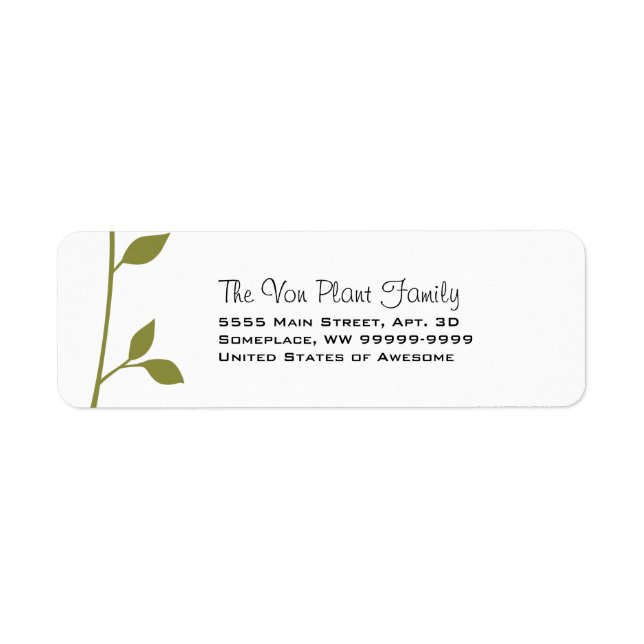 Twig and Leaf Label (Front)
