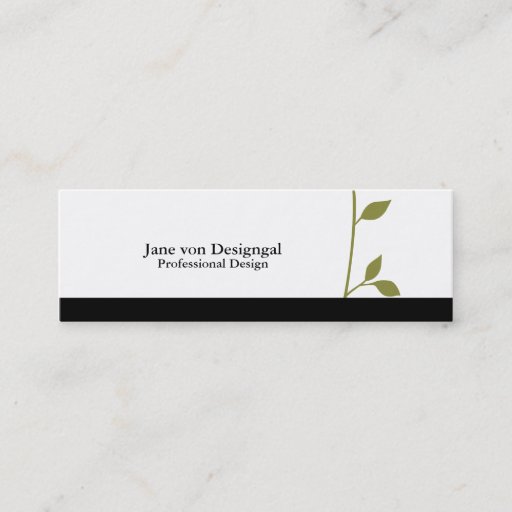Customizable Twig and Leaf Business Card