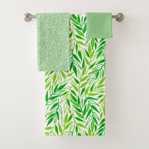 Twig Leaves Bath Towel Set