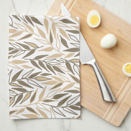 Twig Leaves Kitchen Towel